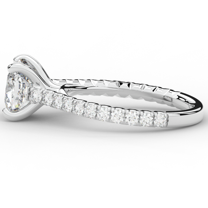 2.40CT.TW CUSHION LAB DIAMOND ENGAGEMENT RING - Nazarelle