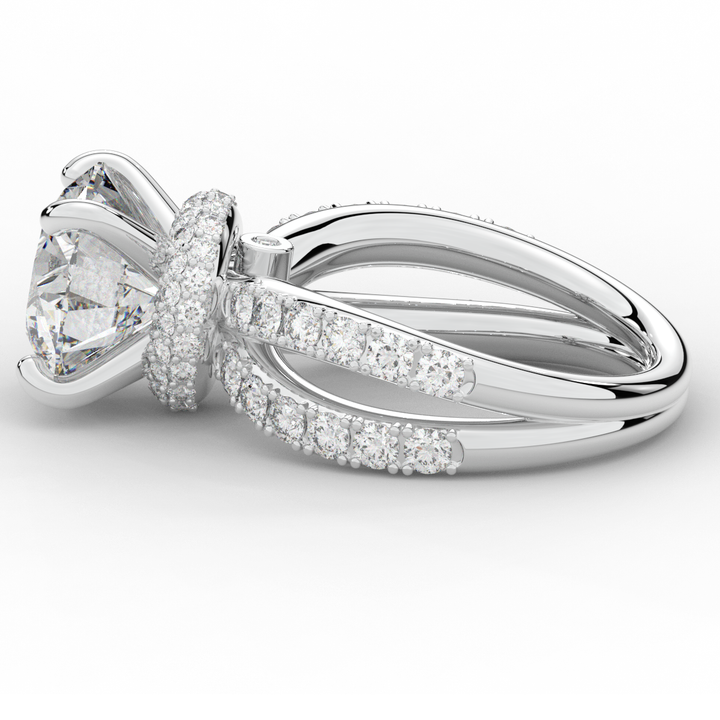 6.25CT.TW ROUND LAB DIAMOND ENGAGEMENT RING - Nazarelle