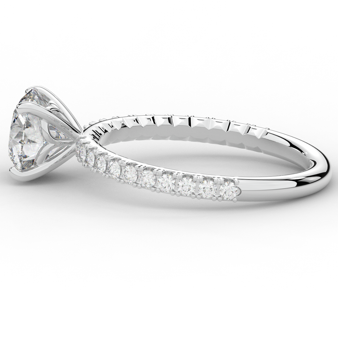 1.75CT.TW ROUND LAB DIAMOND SOLITAIRE ENGAGEMENT RING - Nazarelle