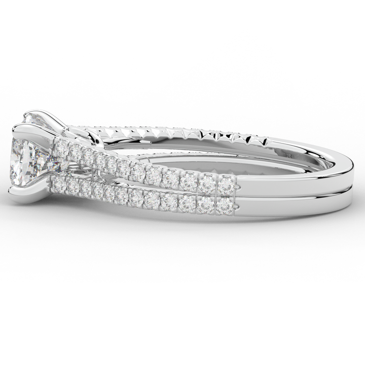 1.90CT.TW CUSHION LAB DIAMOND SOLITAIRE ENGAGEMENT RING - Nazarelle