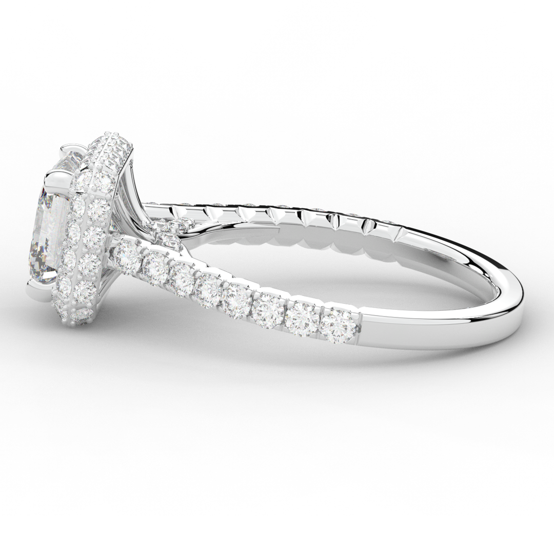 2.75CT.TW ASSCHER LAB DIAMOND HALO ENGAGEMENT RING - Nazarelle
