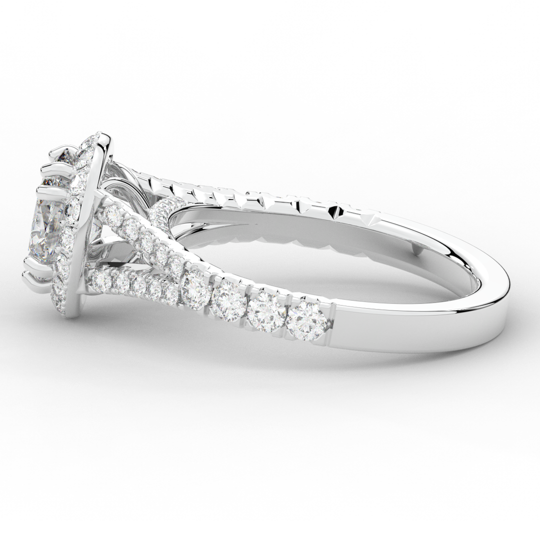 1.60CT.TW OVAL LAB DIAMOND ENGAGEMENT RING - Nazarelle