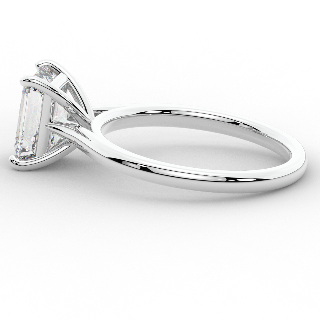 2.00CT EMERALD CUT LAB DIAMOND SOLITAIRE ENGAGEMENT RING - Nazarelle
