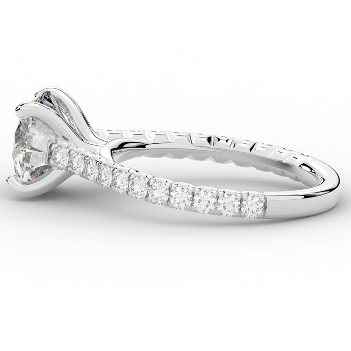 2.40CT.TW ROUND LAB DIAMOND ENGAGEMENT RING - Nazarelle