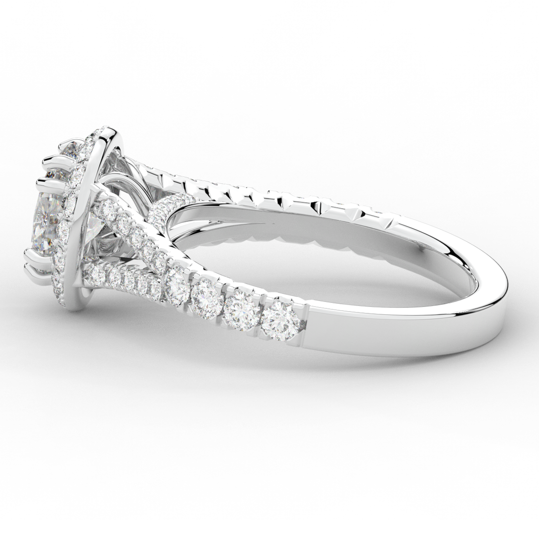 1.60CT.TW OVAL LAB DIAMOND ENGAGEMENT RING - Nazarelle