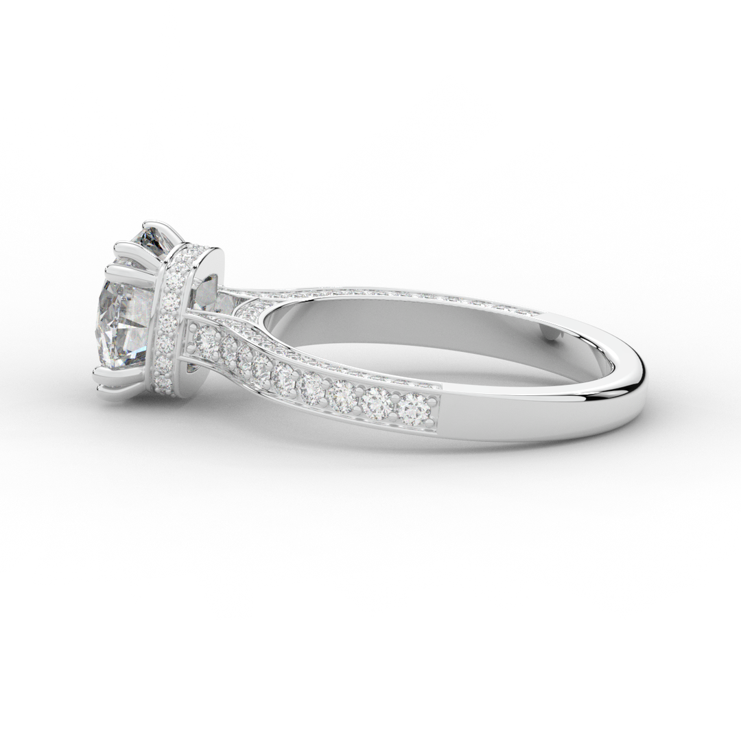 2.60CT.TW ROUND LAB DIAMOND SOLITAIRE ENGAGEMENT RING - Nazarelle