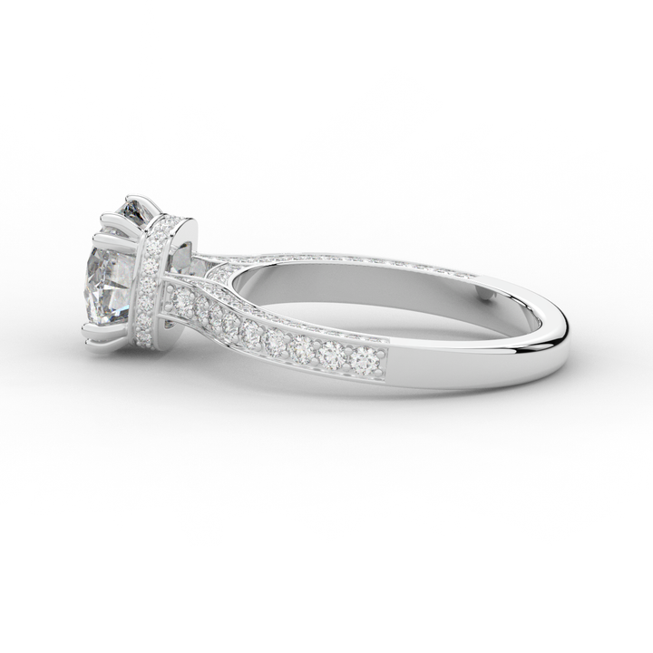 2.60CT.TW ROUND LAB DIAMOND SOLITAIRE ENGAGEMENT RING - Nazarelle