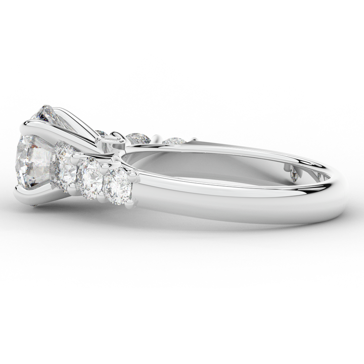 3.00CT.TW ROUND LAB DIAMOND  ENGAGEMENT RING - Nazarelle