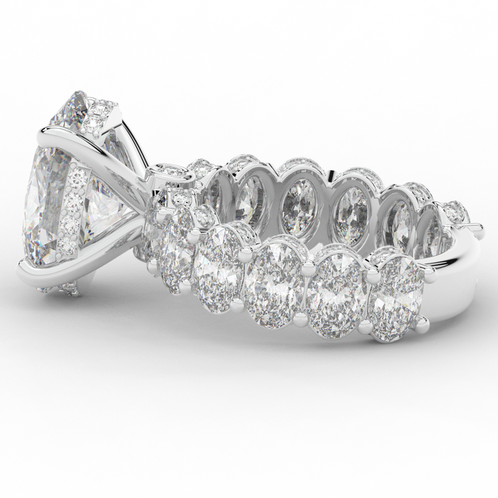 10.90CT.TW OVAL LAB DIAMOND SOLITAIRE ENGAGEMENT RING - Nazarelle