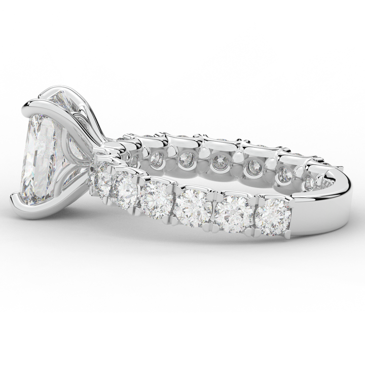 4.35CT.TW RADIANT LAB DIAMOND ENGAGEMENT RING - Nazarelle