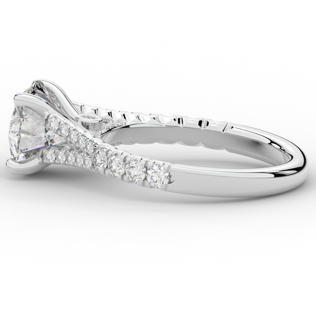 2.45CT.TW ROUND LAB DIAMOND ENGAGEMENT RING - Nazarelle