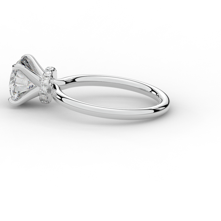 2.05CT.TW ROUND LAB DIAMOND SOLITAIRE ENGAGEMENT RING - Nazarelle