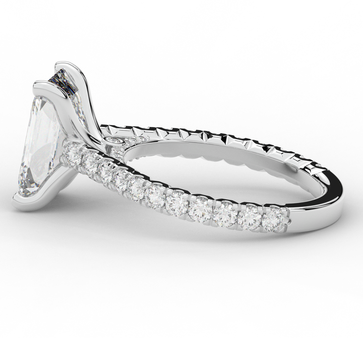 4.25CT.TW EMERALD CUT LAB DIAMOND SOLITAIRE ENGAGEMENT RING - Nazarelle