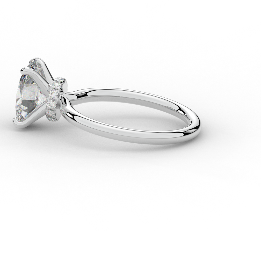 2.05CT.TW OVAL LAB DIAMOND SOLITAIRE ENGAGEMENT RING - Nazarelle