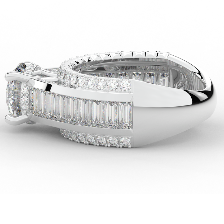 3.15CT.TW ROUND LAB DIAMOND ENGAGEMENT RING - Nazarelle