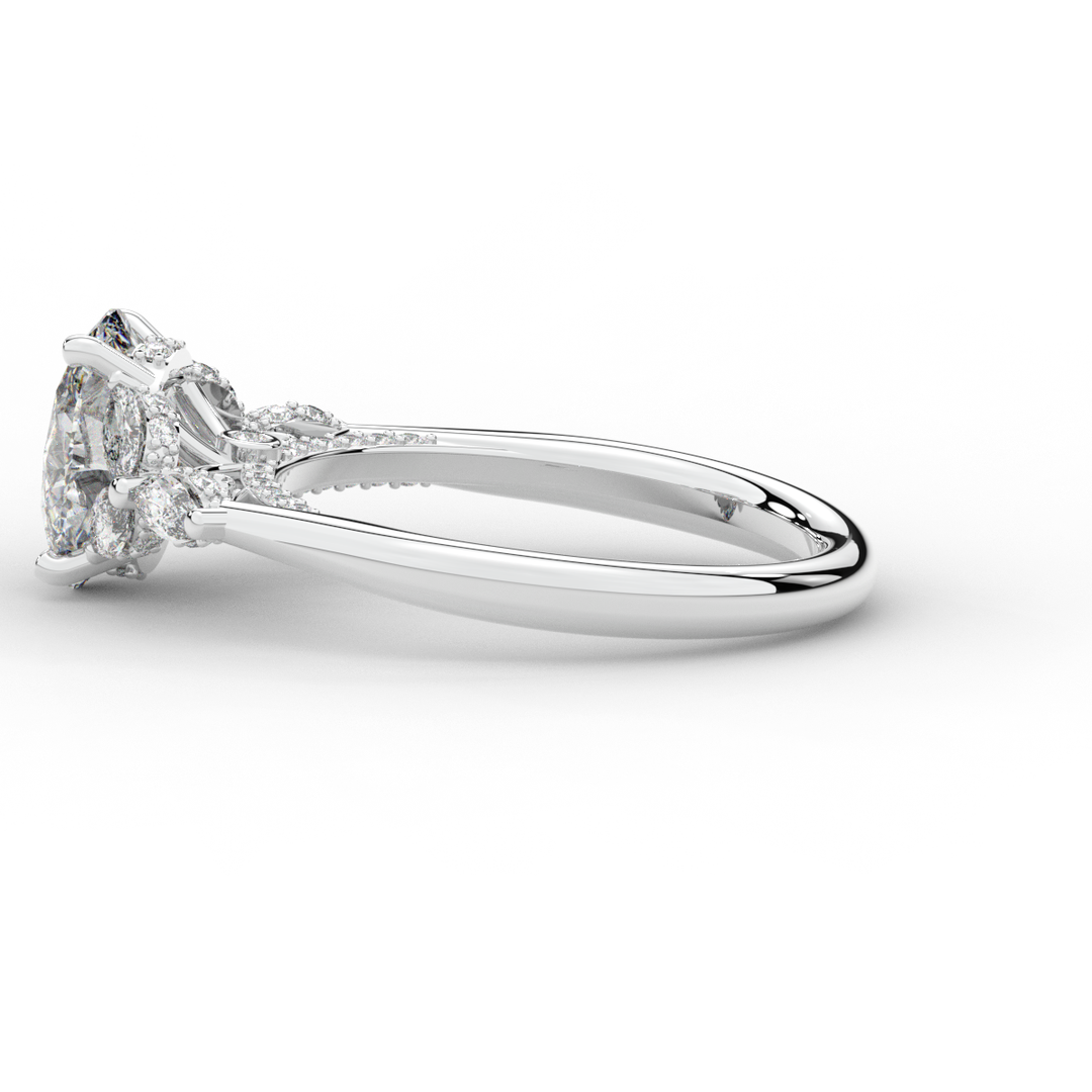 2.00CT.TW OVAL LAB DIAMOND ENGAGEMENT RING - Nazarelle
