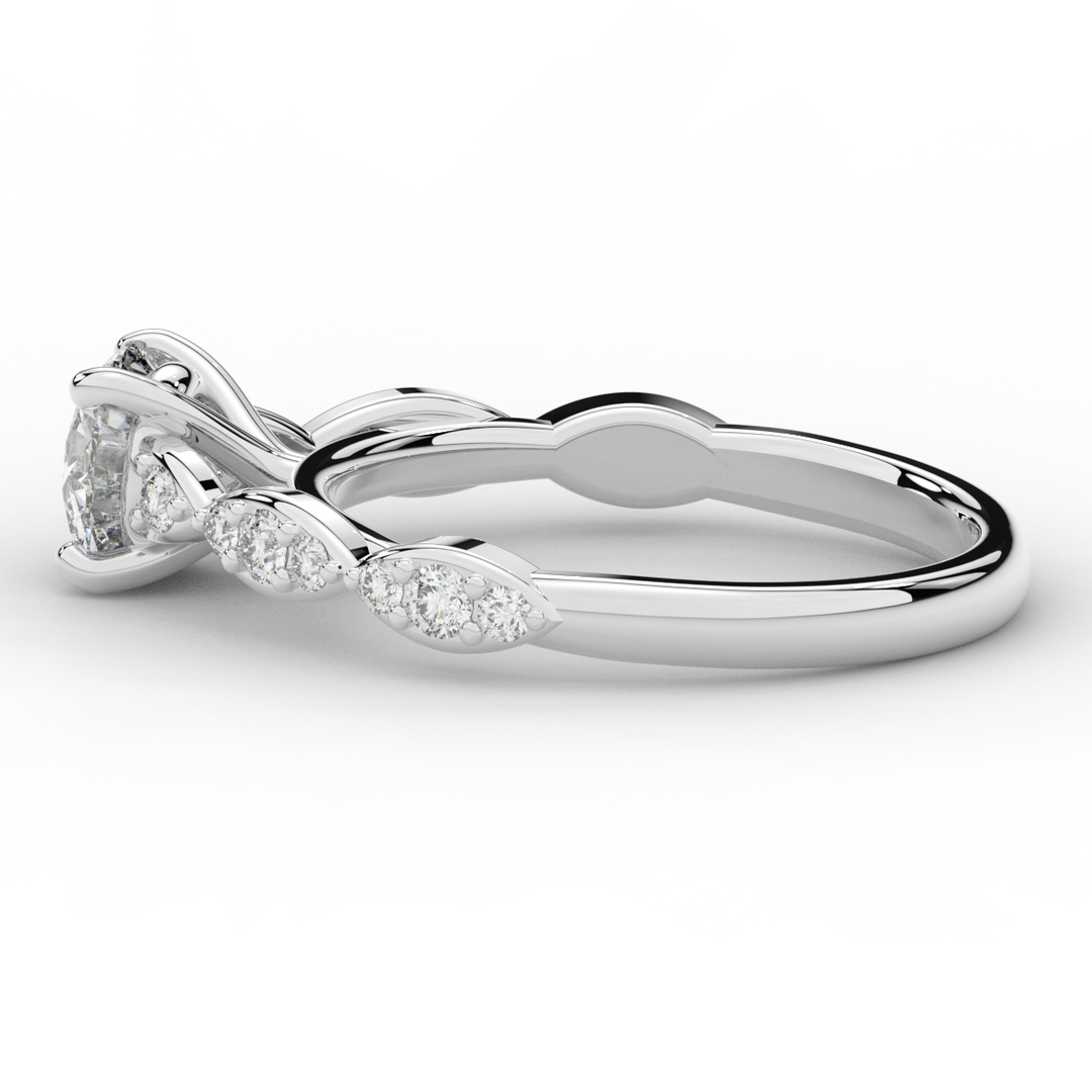1.20CT.TW ROUND LAB DIAMOND SOLITAIRE ENGAGEMENT RING - Nazarelle