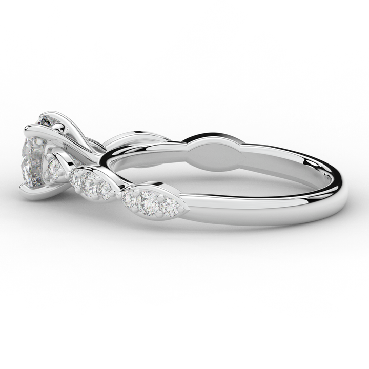 1.20CT.TW ROUND LAB DIAMOND SOLITAIRE ENGAGEMENT RING - Nazarelle