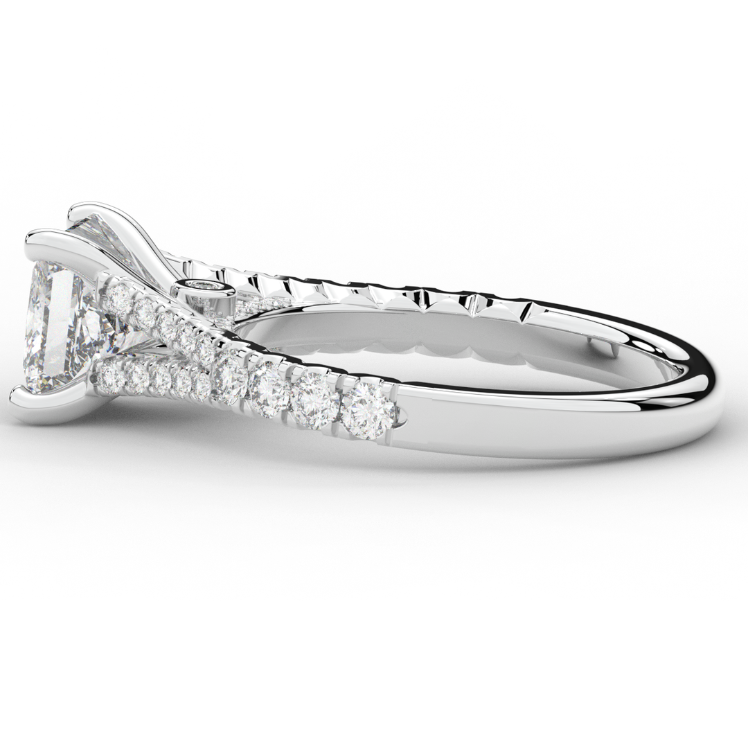 2.45CT.TW PRINCESS LAB DIAMOND ENGAGEMENT RING - Nazarelle