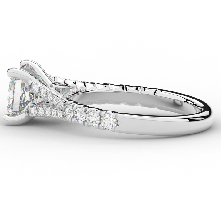 2.45CT.TW PRINCESS LAB DIAMOND ENGAGEMENT RING - Nazarelle