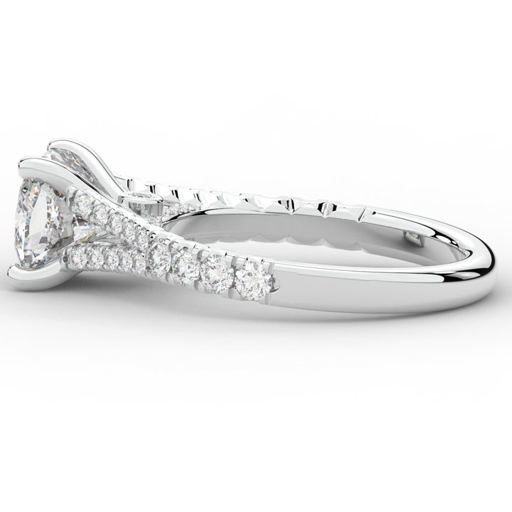 2.45CT.TW CUSHION LAB DIAMOND ENGAGEMENT RING - Nazarelle