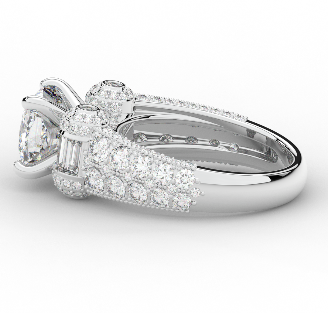 4.75CT.TW CUSHION LAB DIAMOND ENGAGEMENT RING - Nazarelle