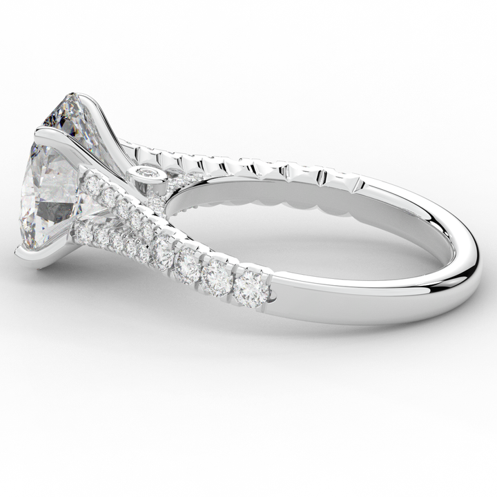 3.45CT.TW OVAL LAB DIAMOND ENGAGEMENT RING - Nazarelle