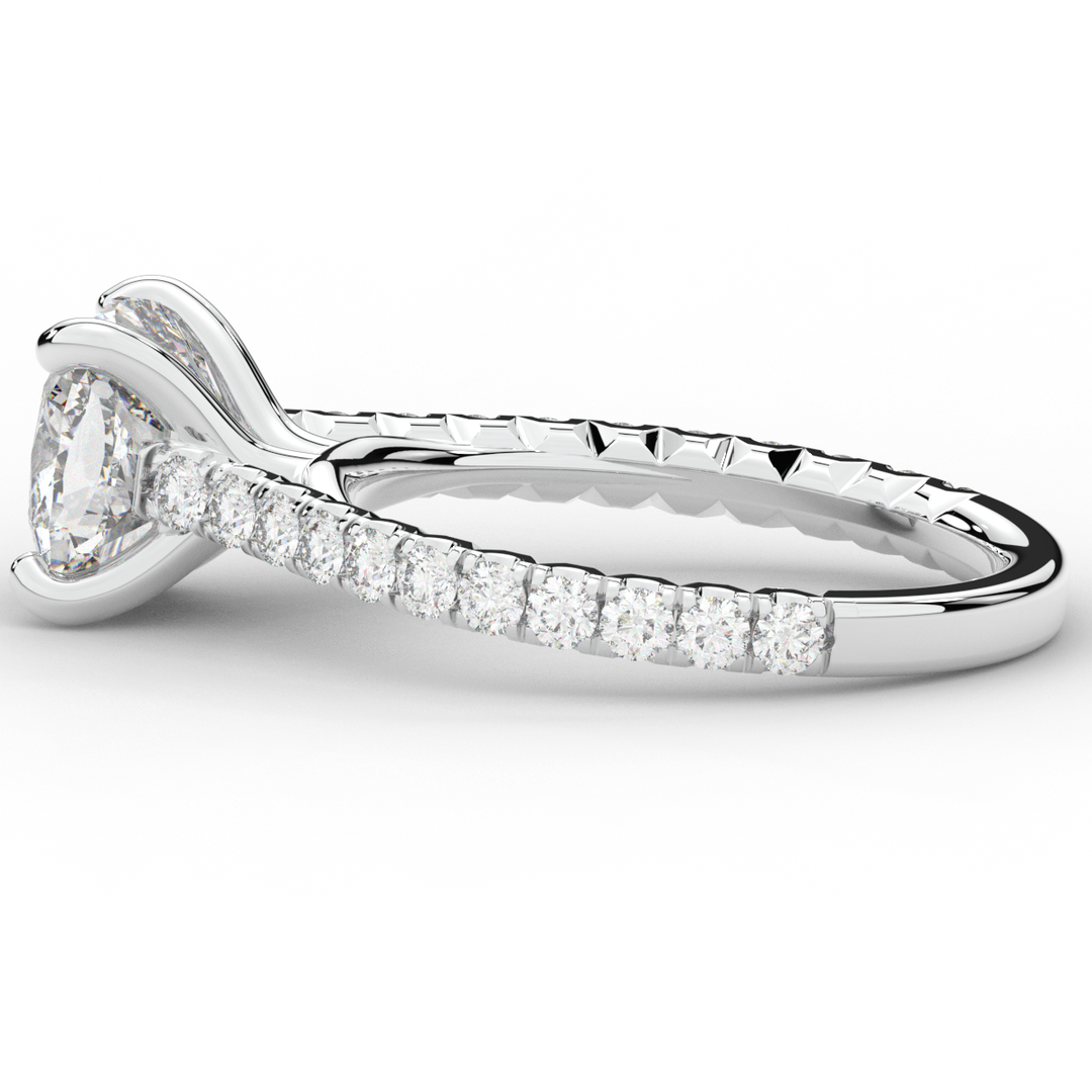 2.40CT.TW CUSHION LAB DIAMOND ENGAGEMENT RING - Nazarelle