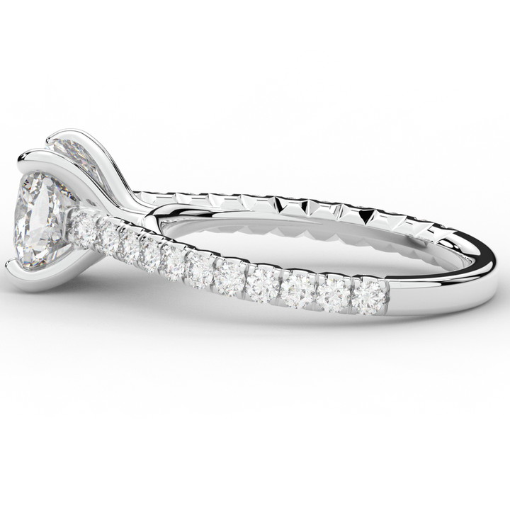 2.40CT.TW CUSHION LAB DIAMOND ENGAGEMENT RING - Nazarelle