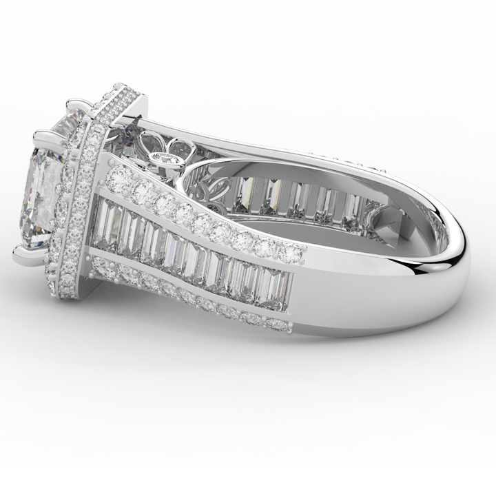 6.10CT.TW ASCHER LAB DIAMOND HALO ENGAGEMENT RING - Nazarelle