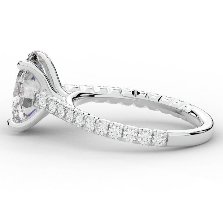 2.40CT.TW OVAL LAB DIAMOND ENGAGEMENT RING - Nazarelle