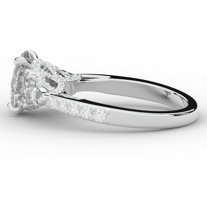 1.35CT.TW OVAL LAB DIAMOND ENGAGEMENT RING - Nazarelle