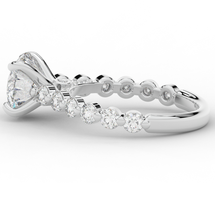 3.90CT.TW ROUND LAB DIAMOND ENGAGEMENT RING