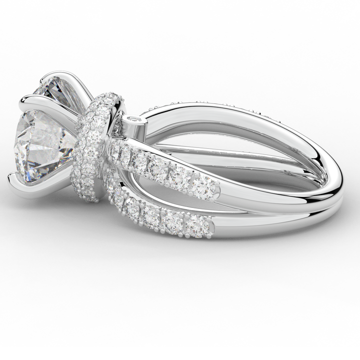 6.25CT.TW ROUND LAB DIAMOND ENGAGEMENT RING - Nazarelle