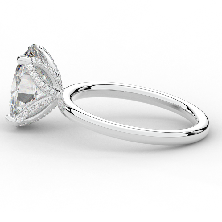3.10CT.TW OVAL LAB DIAMOND ENGAGEMENT RING - Nazarelle