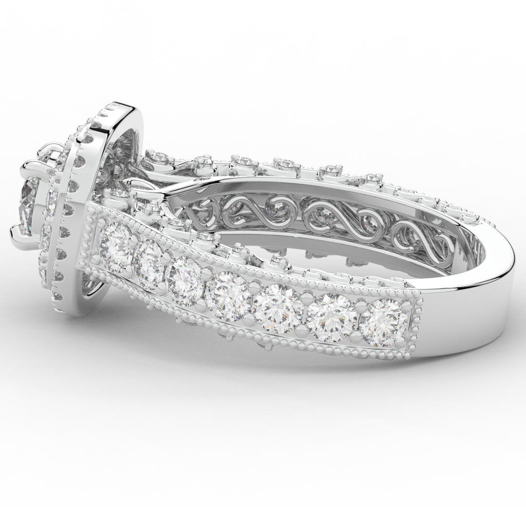 2.30CT.TW ROUND LAB DIAMOND ENGAGEMENT RING - Nazarelle