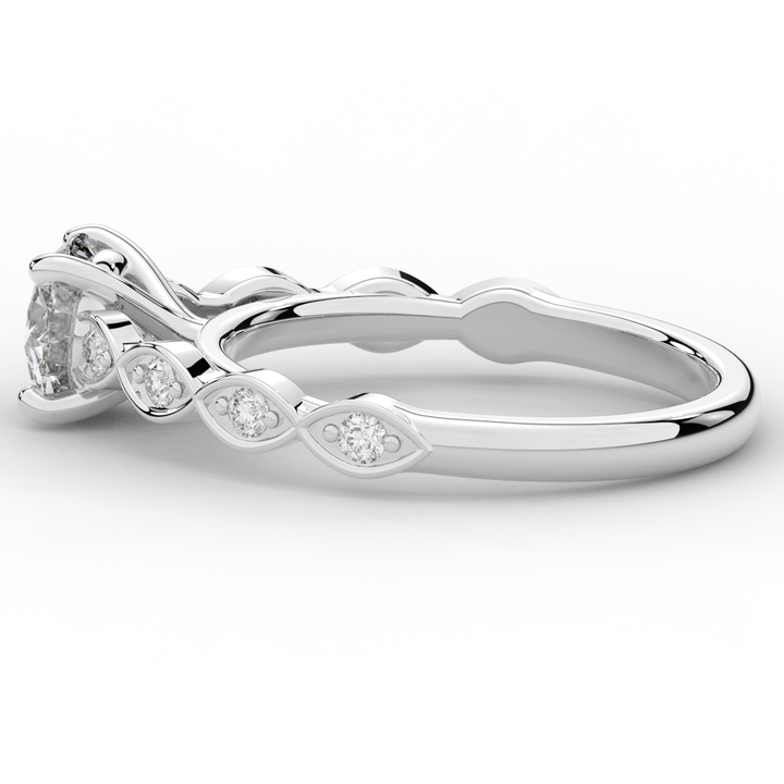 1.15CT.TW ROUND LAB DIAMOND SOLITAIRE ENGAGEMENT RING - Nazarelle