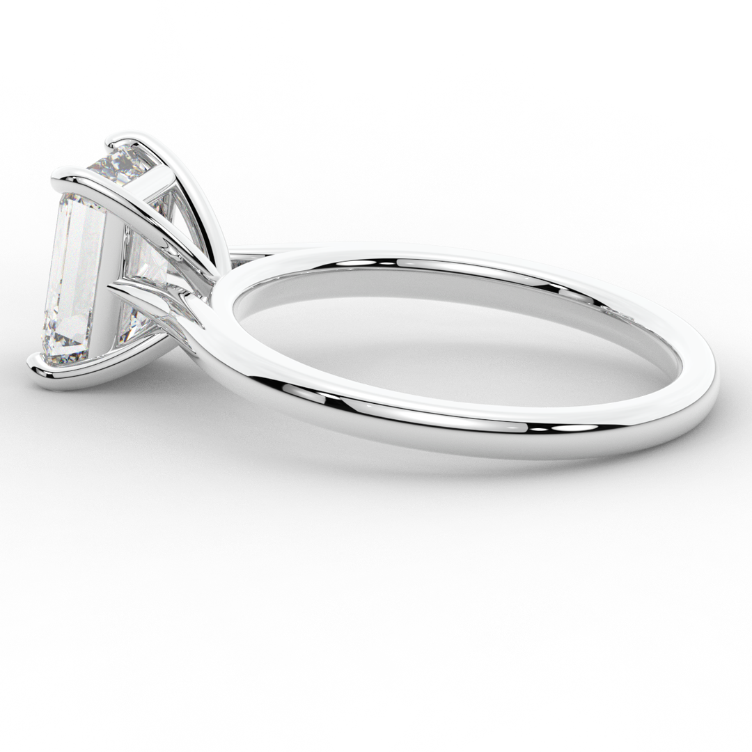 2.00CT EMERALD CUT LAB DIAMOND SOLITAIRE ENGAGEMENT RING - Nazarelle