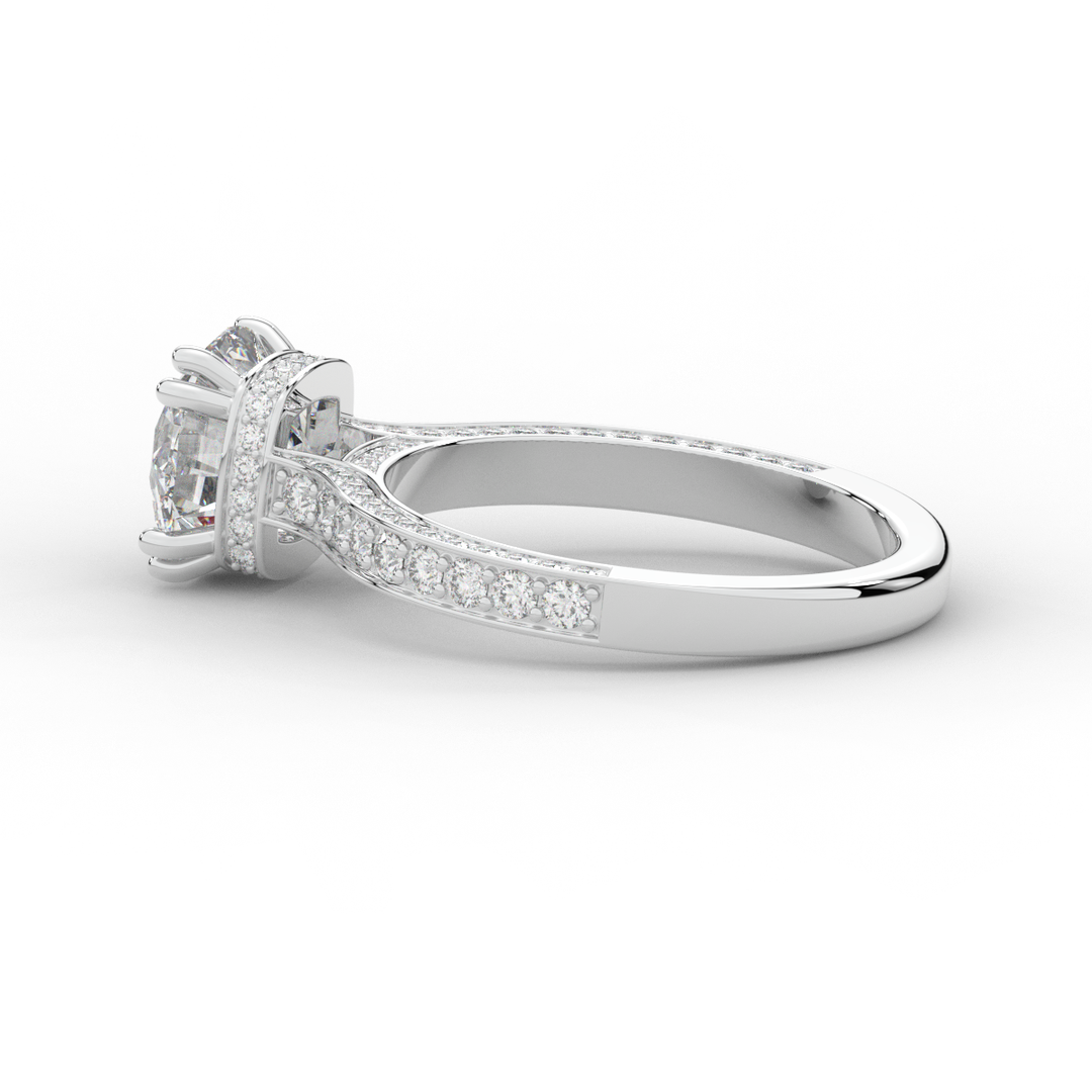 2.60CT.TW ROUND LAB DIAMOND SOLITAIRE ENGAGEMENT RING - Nazarelle