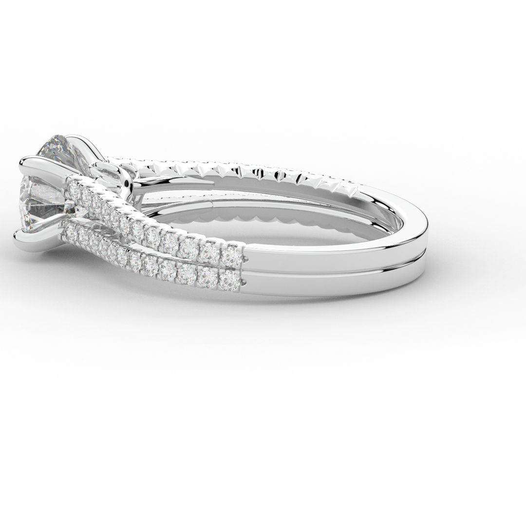 1.90CT.TW ROUND LAB DIAMOND SOLITAIRE ENGAGEMENT RING - Nazarelle