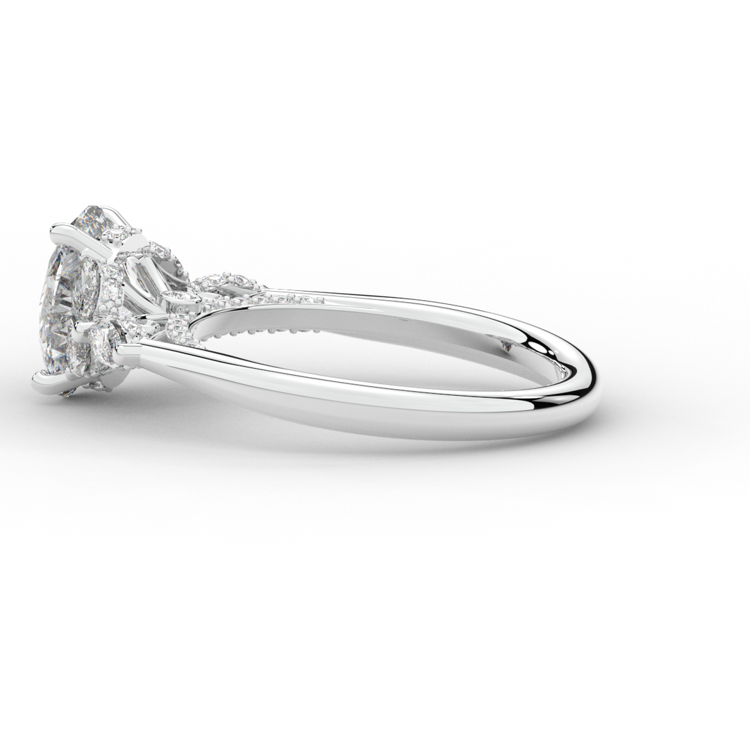 2.00CT.TW OVAL LAB DIAMOND ENGAGEMENT RING - Nazarelle