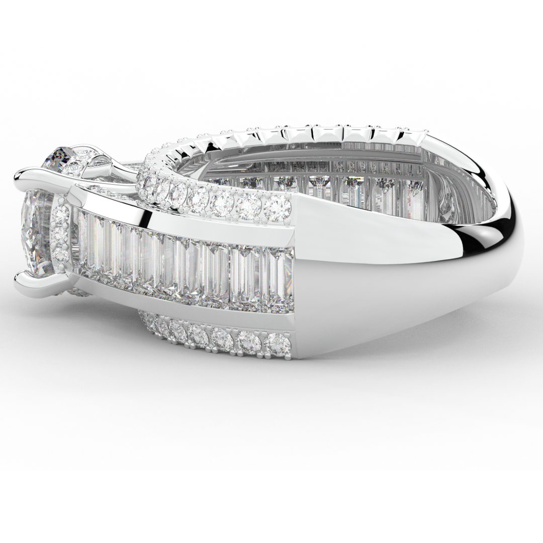 3.15CT.TW ROUND LAB DIAMOND ENGAGEMENT RING - Nazarelle