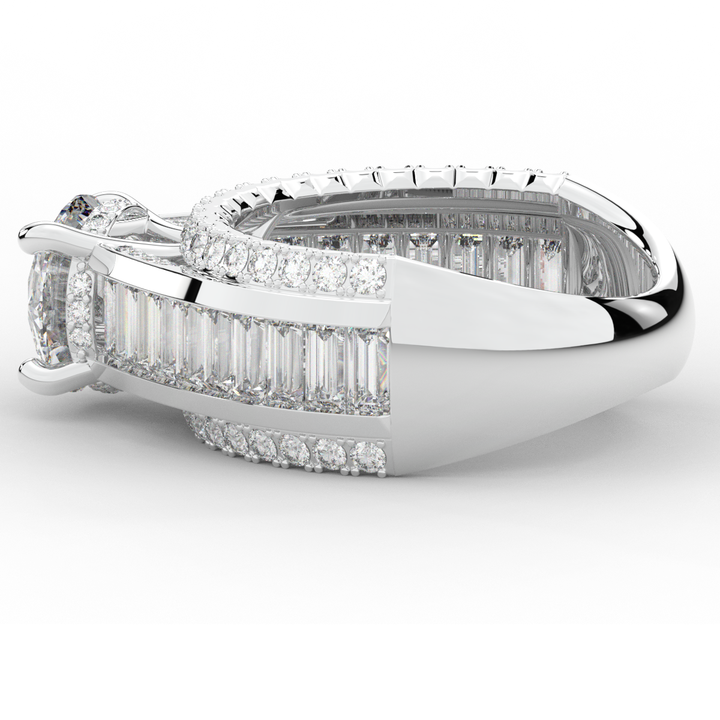 3.15CT.TW ROUND LAB DIAMOND ENGAGEMENT RING - Nazarelle