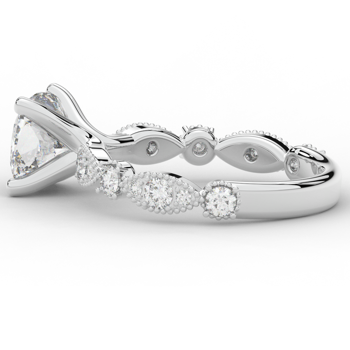 2.50CT.TW CUSHION LAB DIAMOND SOLITAIRE ENGAGEMENT RING - Nazarelle