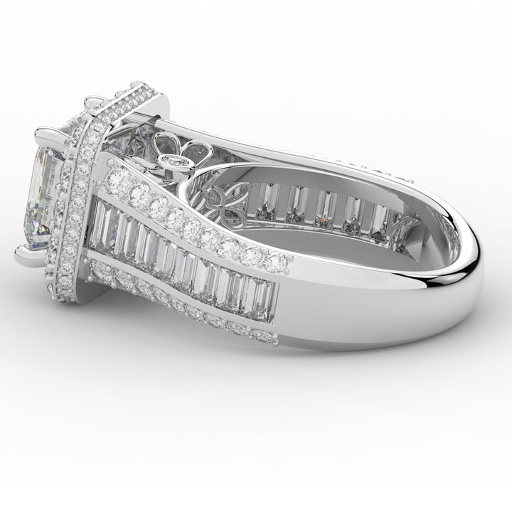 6.10CT.TW ASCHER LAB DIAMOND HALO ENGAGEMENT RING - Nazarelle