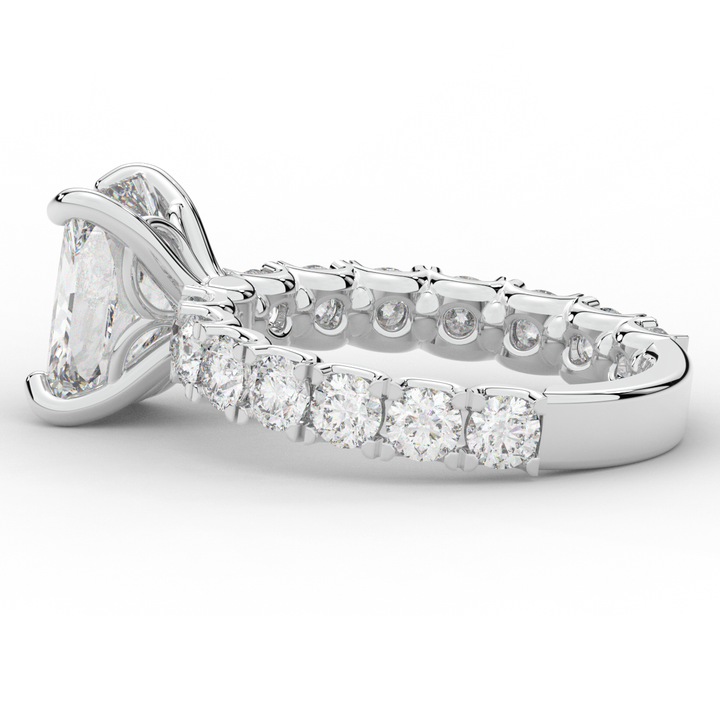 4.35CT.TW RADIANT LAB DIAMOND ENGAGEMENT RING - Nazarelle