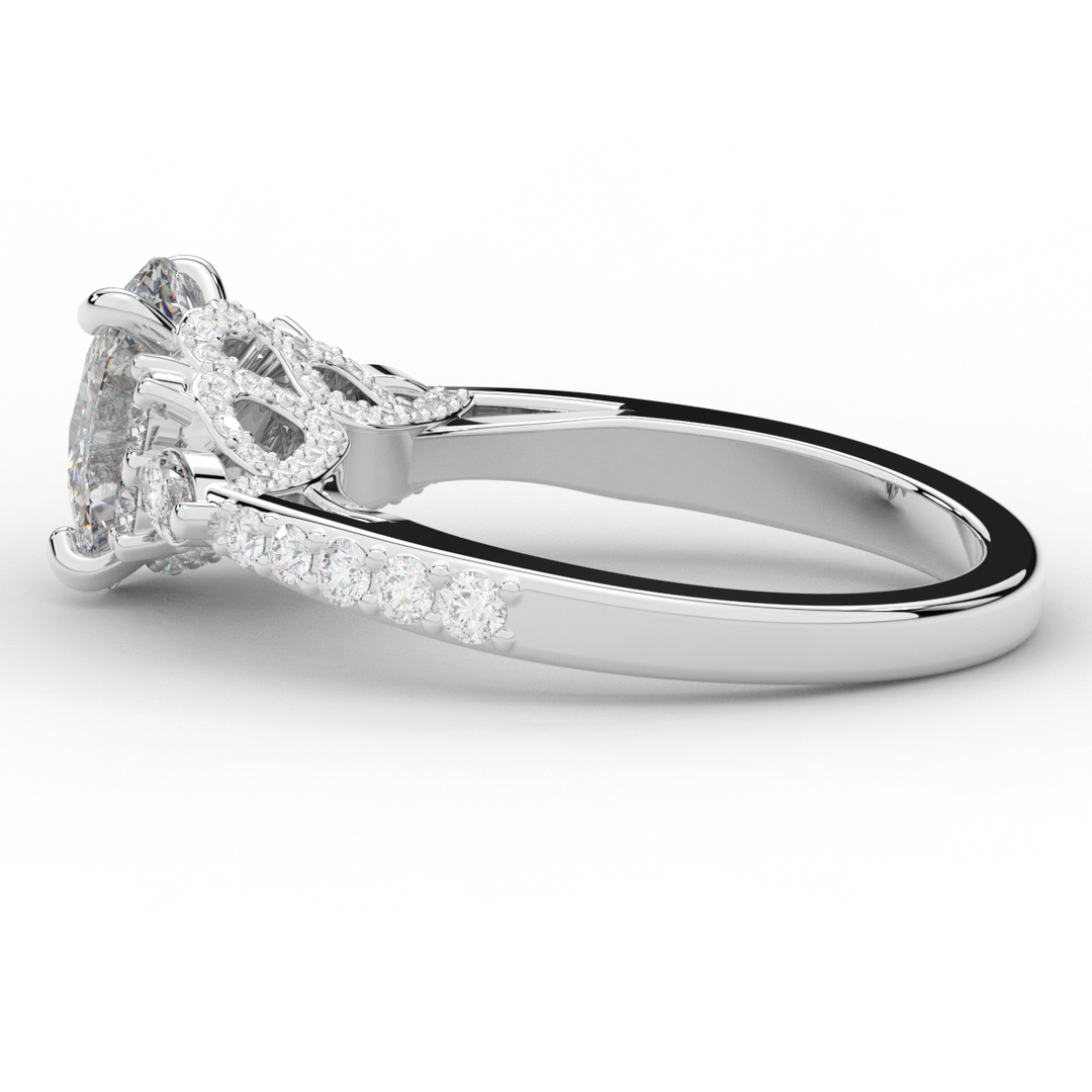 1.35CT.TW OVAL LAB DIAMOND ENGAGEMENT RING - Nazarelle