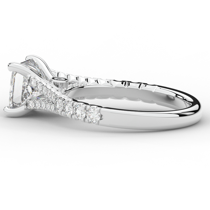 2.45CT.TW PRINCESS LAB DIAMOND ENGAGEMENT RING - Nazarelle