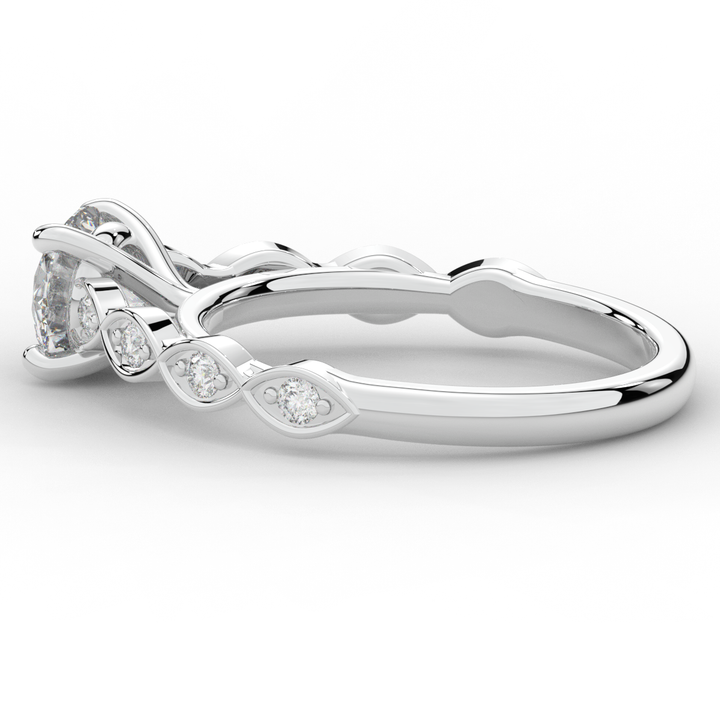 1.15CT.TW ROUND LAB DIAMOND SOLITAIRE ENGAGEMENT RING - Nazarelle