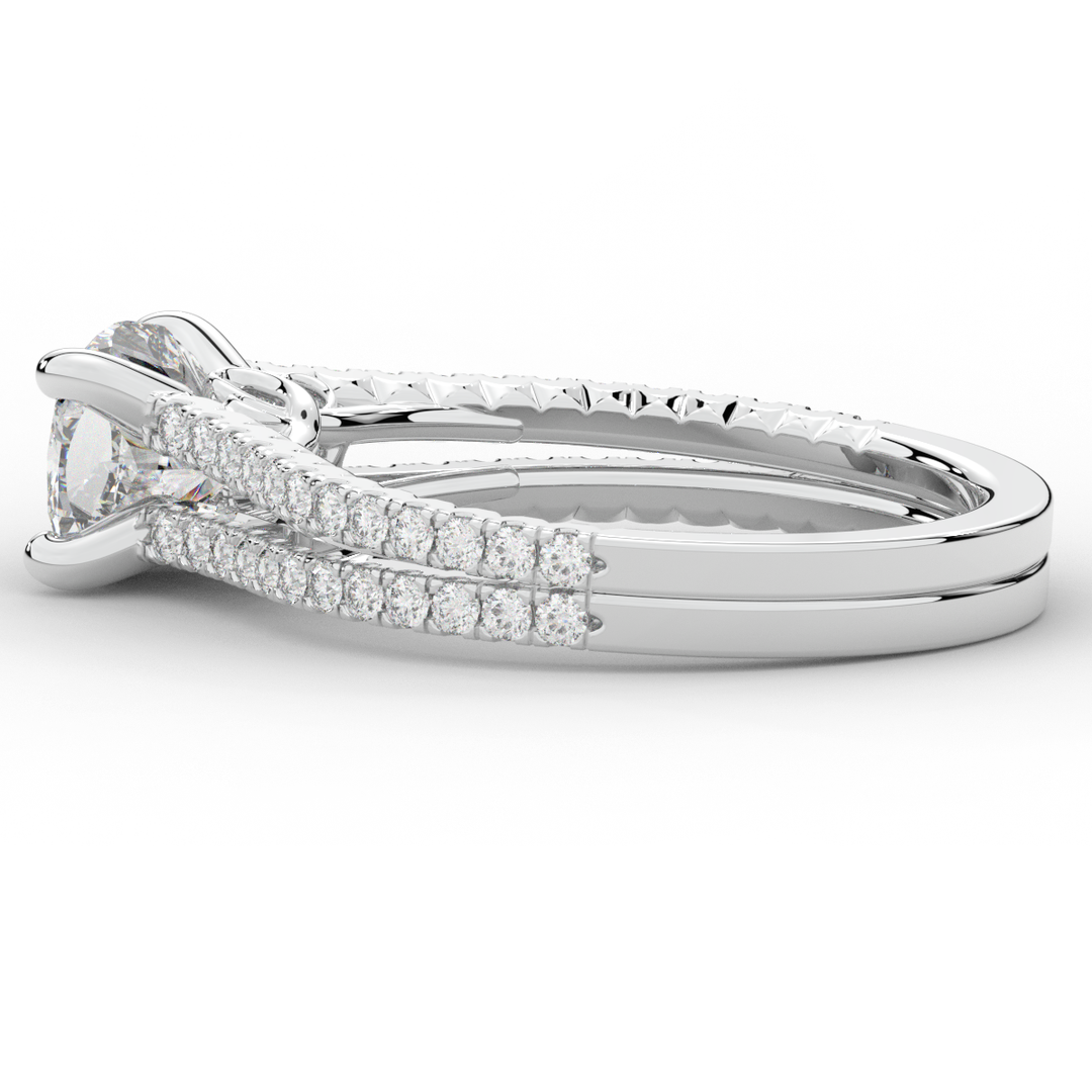 1.90CT.TW CUSHION LAB DIAMOND SOLITAIRE ENGAGEMENT RING - Nazarelle